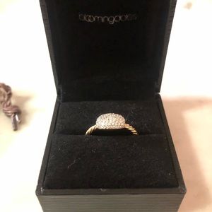 David Yurman Rose Gold Pave Ring